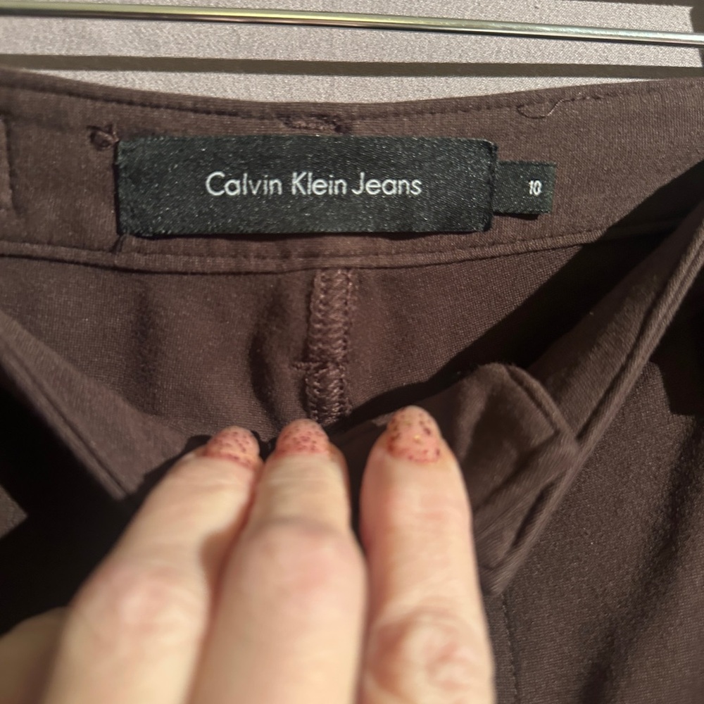 Calvin Klein Jeans Brown Stretch Skinny Pants Size 10 - Picture 2 of 7